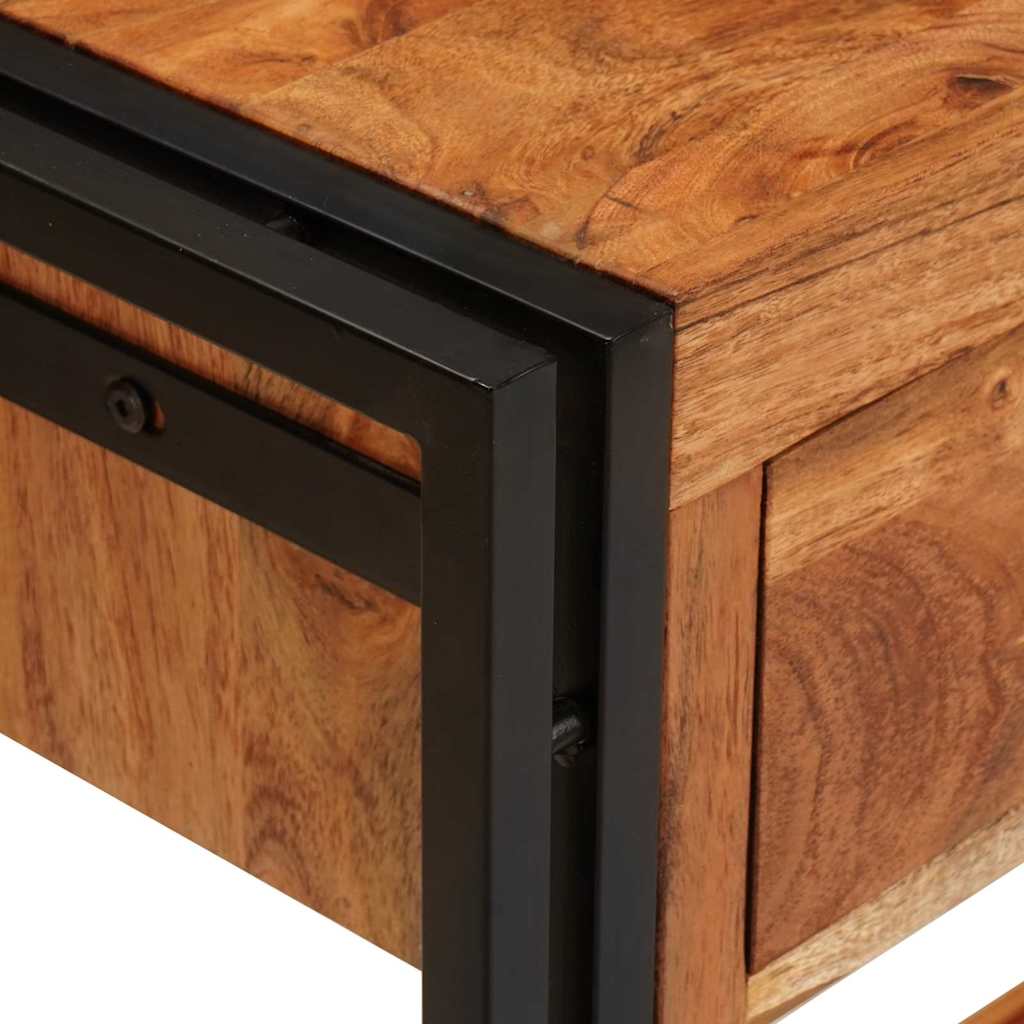 Konzolasztalok 2 pcs Barna 161 x 33 x 75 cm Tömör Akácfa