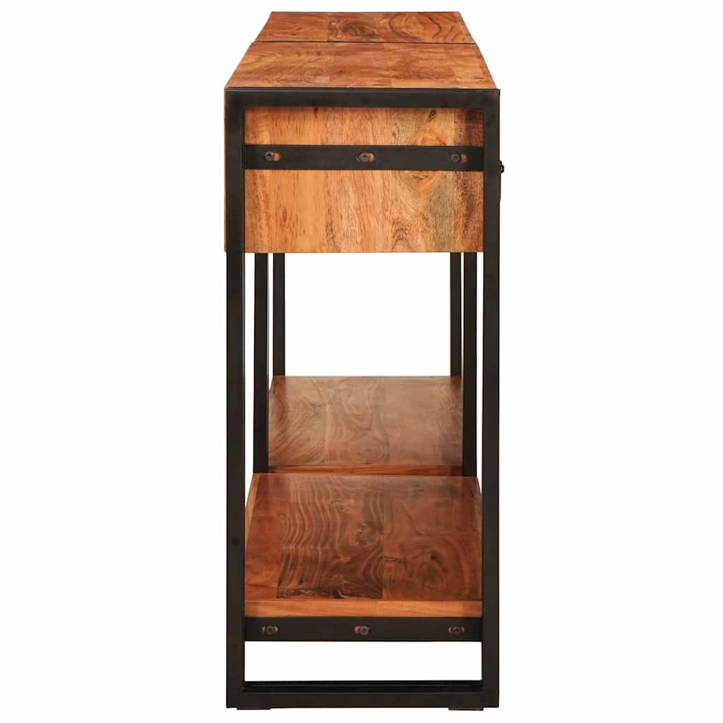 Konzolasztalok 2 pcs Barna 161 x 33 x 75 cm Tömör Akácfa