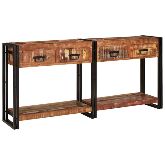 Konzolasztalok fiókkal 2 pcs Sokszínű 161 x 33 x 75 cm