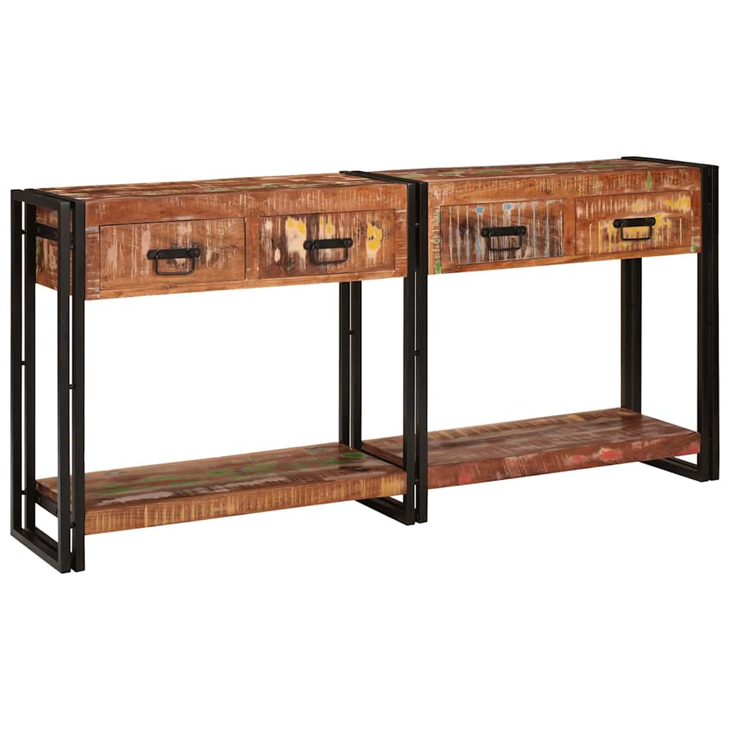 Konzolasztalok fiókkal 2 pcs Sokszínű 161 x 33 x 75 cm