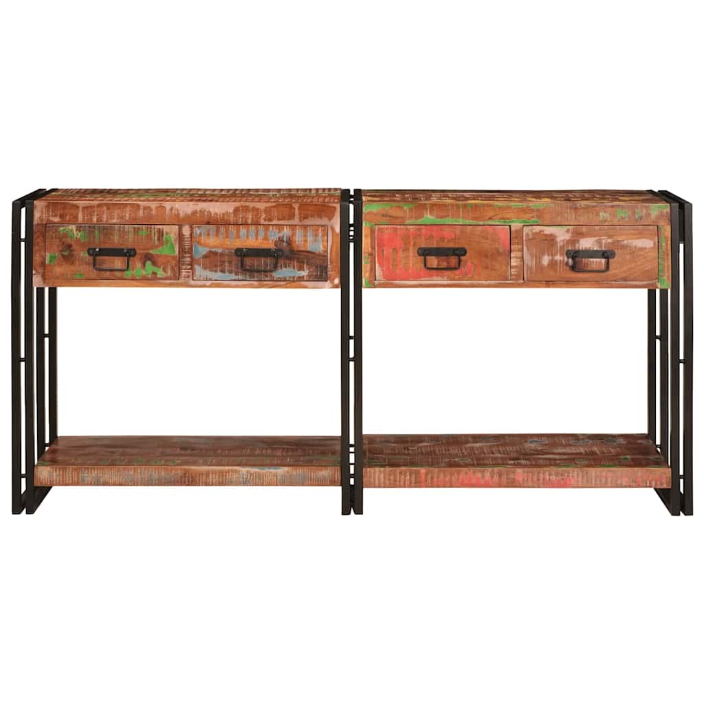 Konzolasztalok fiókkal 2 pcs Sokszínű 161 x 33 x 75 cm