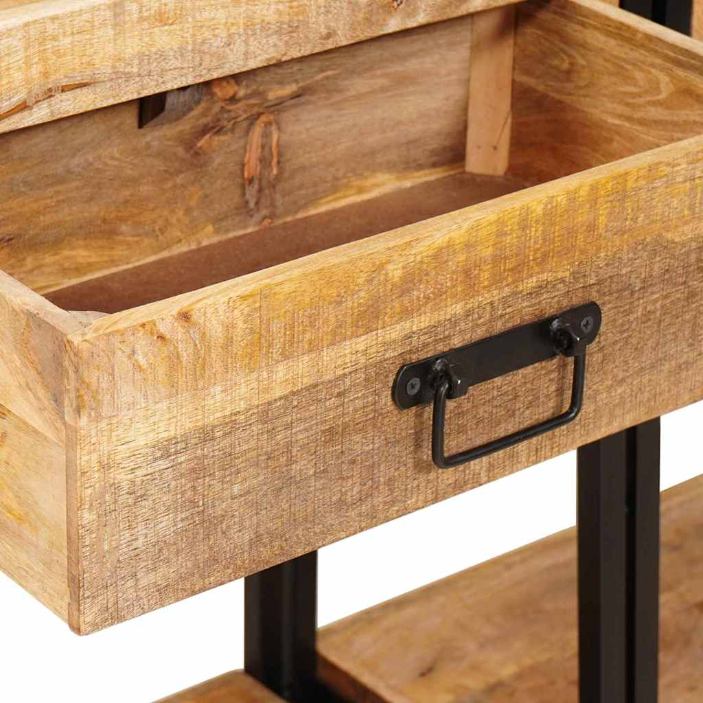 Konzolasztalok 2 pcs Barna 200 x 33 x 75 cm Tömör Mangófát