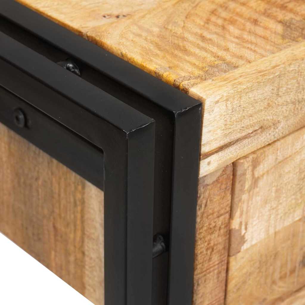 Konzolasztalok 2 pcs Barna 200 x 33 x 75 cm Tömör Mangófát