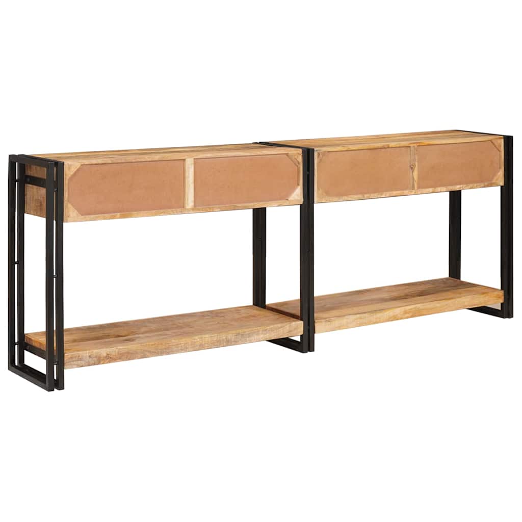 Konzolasztalok 2 pcs Barna 200 x 33 x 75 cm Tömör Mangófát