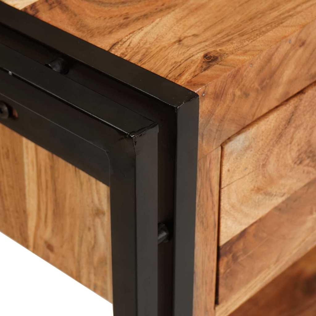 Konzolasztalok 2 pcs Barna 200 x 33 x 75 cm Tömör Akácfa