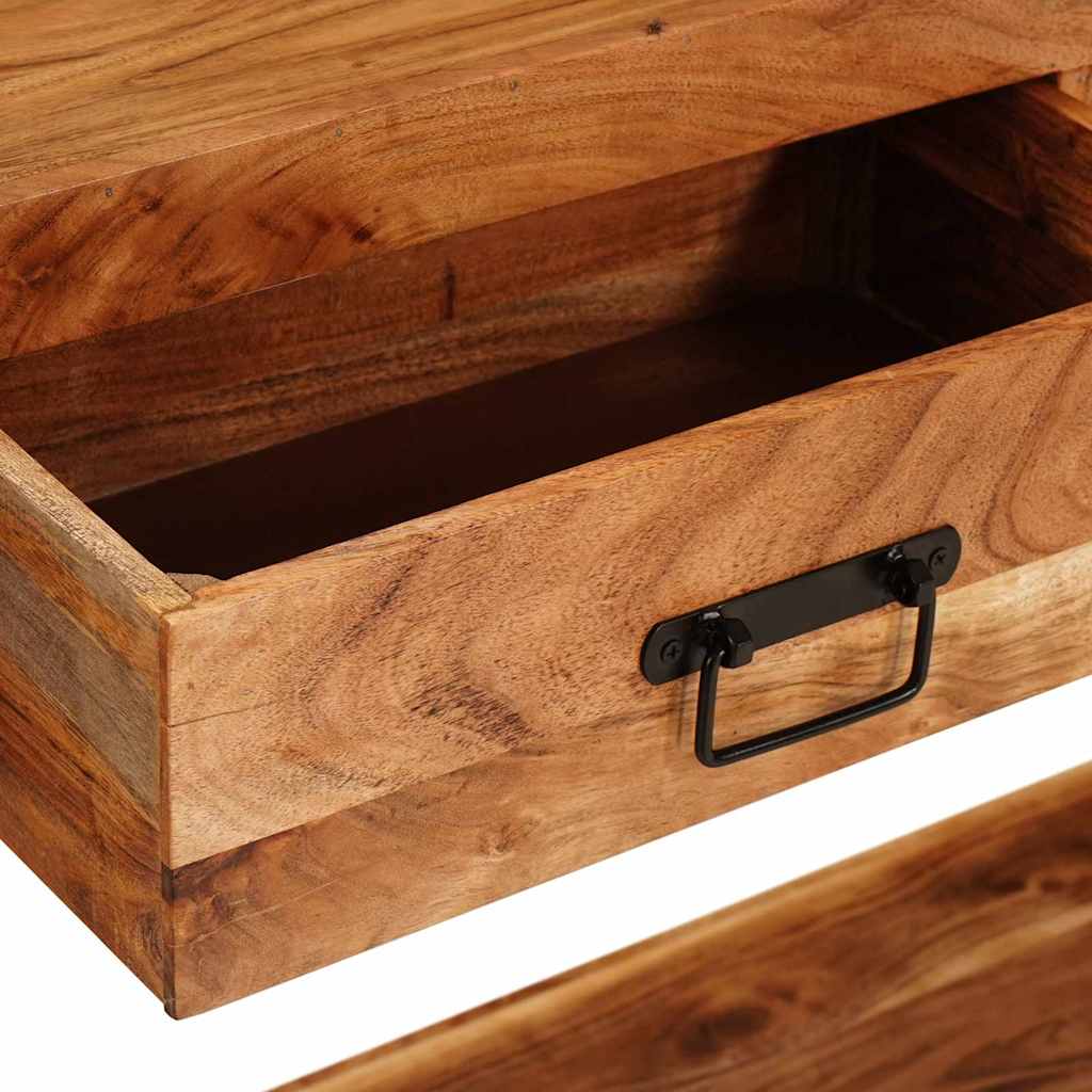 Konzolasztalok 2 pcs Barna 200 x 33 x 75 cm Tömör Akácfa