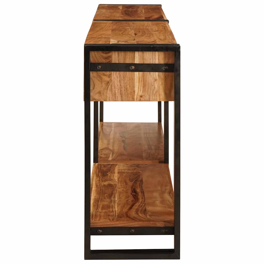 Konzolasztalok 2 pcs Barna 200 x 33 x 75 cm Tömör Akácfa