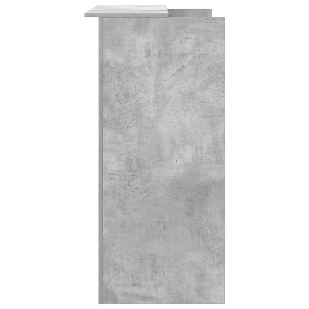 recepciós pult betonszürke 100x50x103,5 cm szerelt fa