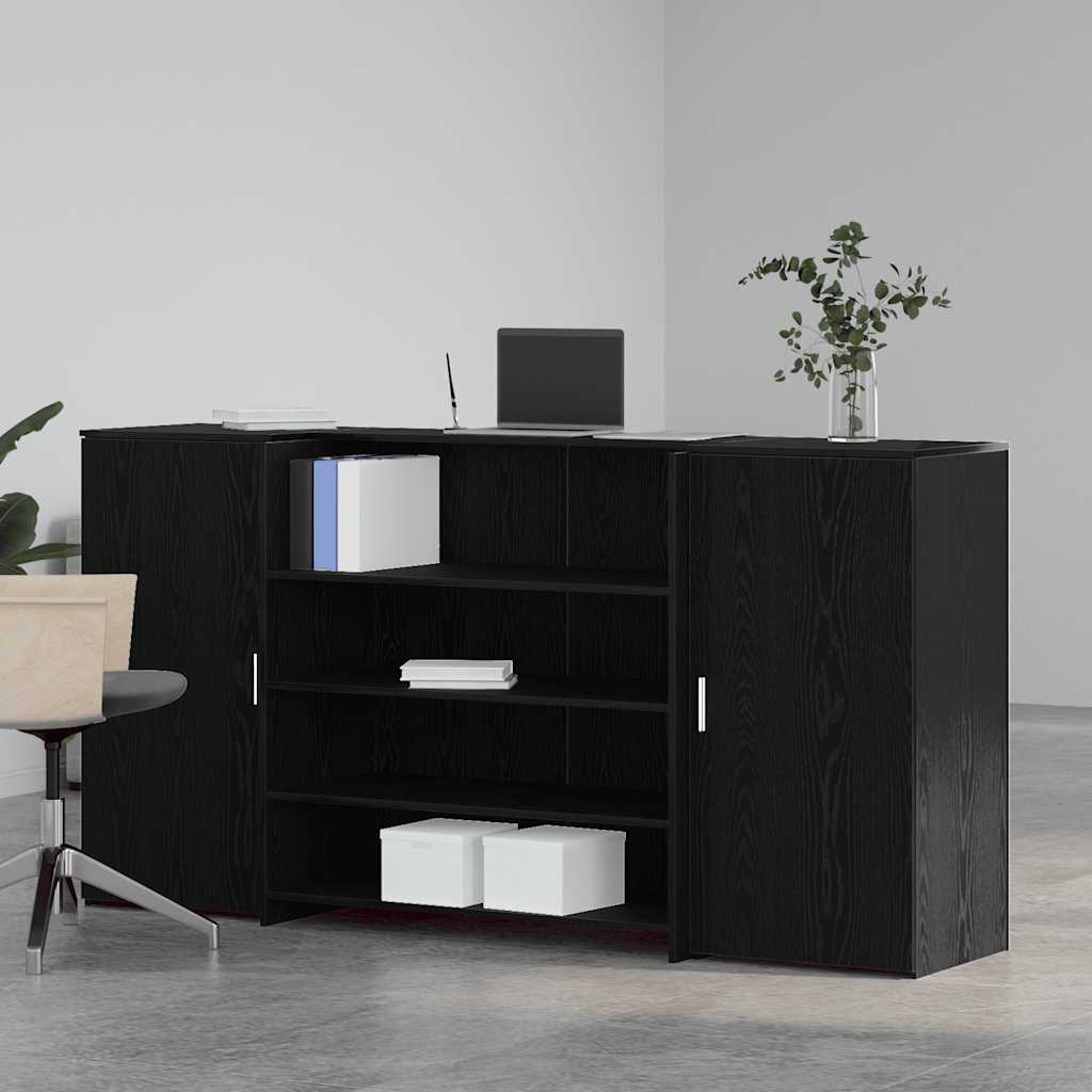 fekete tölgyfa recepciósasztal 200 x 50 x 103,5 cm