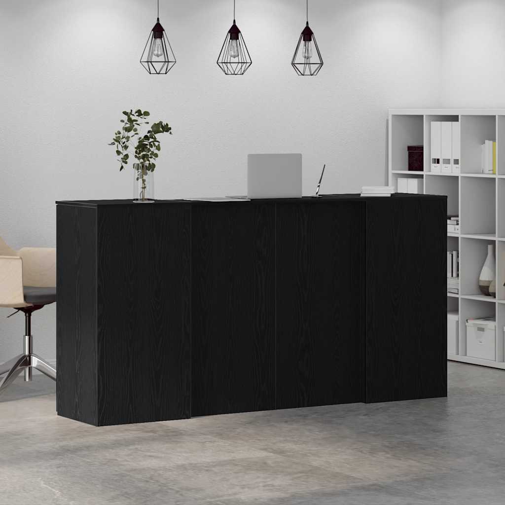 fekete tölgyfa recepciósasztal 200 x 50 x 103,5 cm