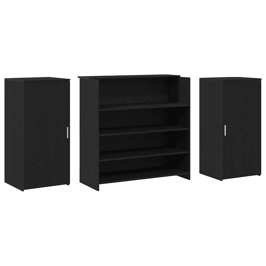 fekete tölgyfa recepciósasztal 200 x 50 x 103,5 cm
