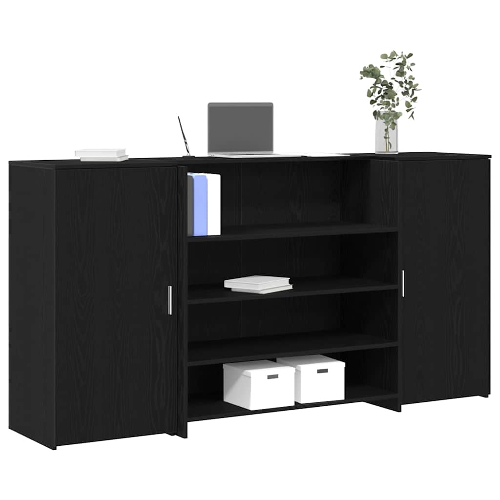 fekete tölgyfa recepciósasztal 200 x 50 x 103,5 cm