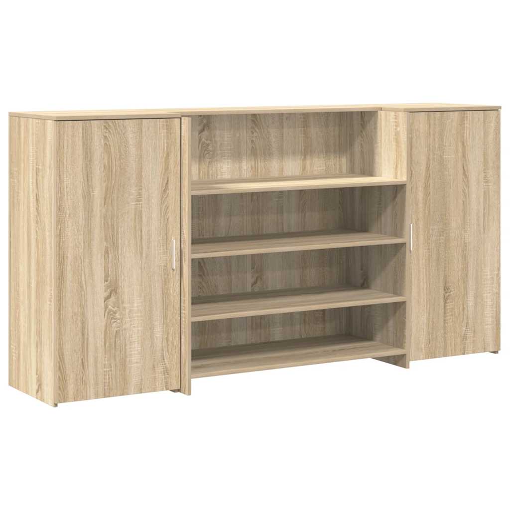 recepciós pult sonoma tölgy 200x50x103,5 cm szerelt fa