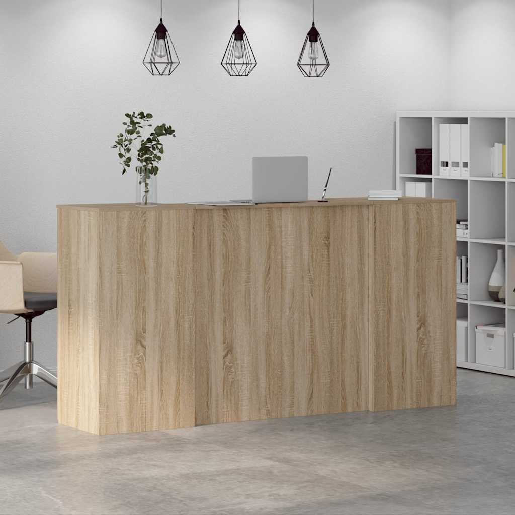 recepciós pult sonoma tölgy 200x50x103,5 cm szerelt fa
