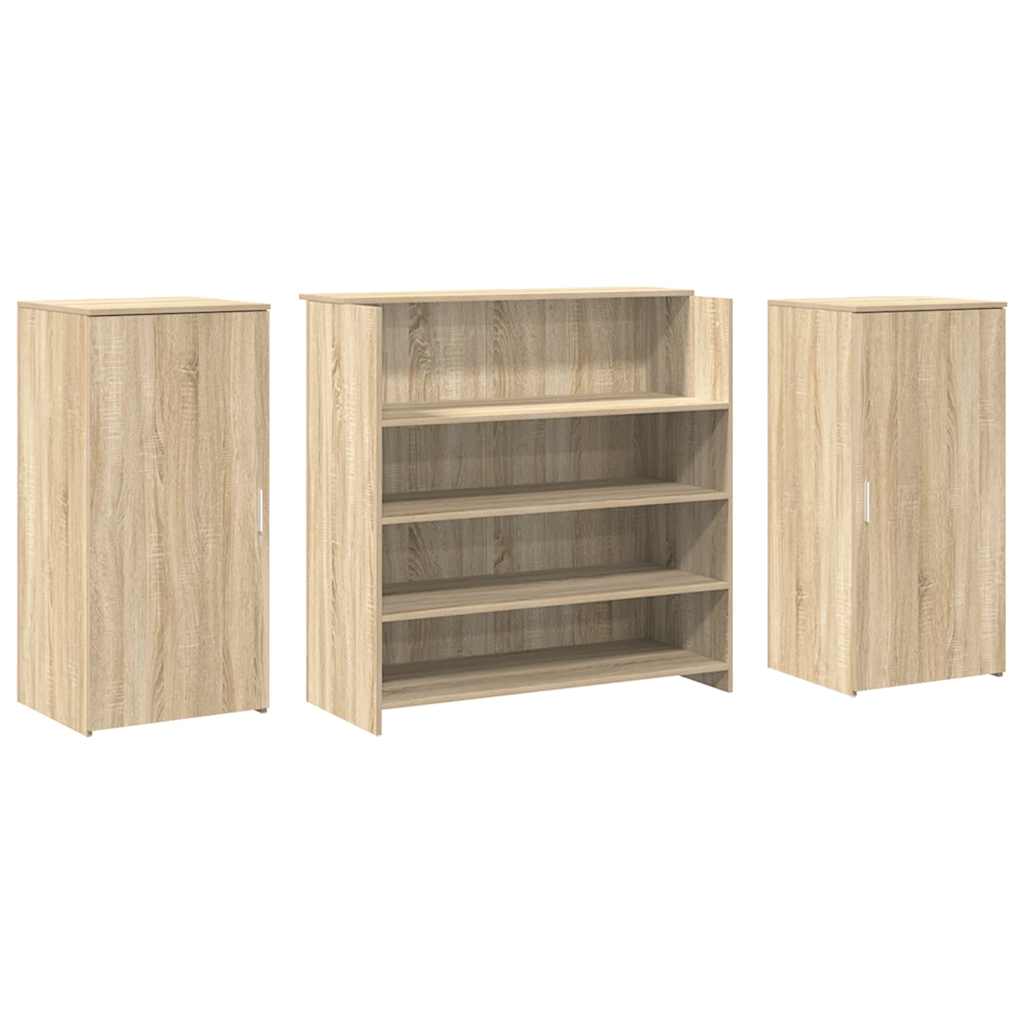 recepciós pult sonoma tölgy 200x50x103,5 cm szerelt fa