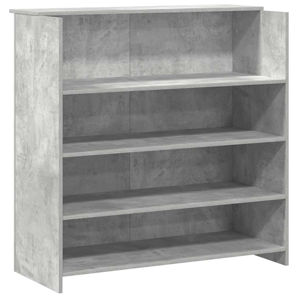 recepciós pult betonszürke 200x50x103,5 cm szerelt fa
