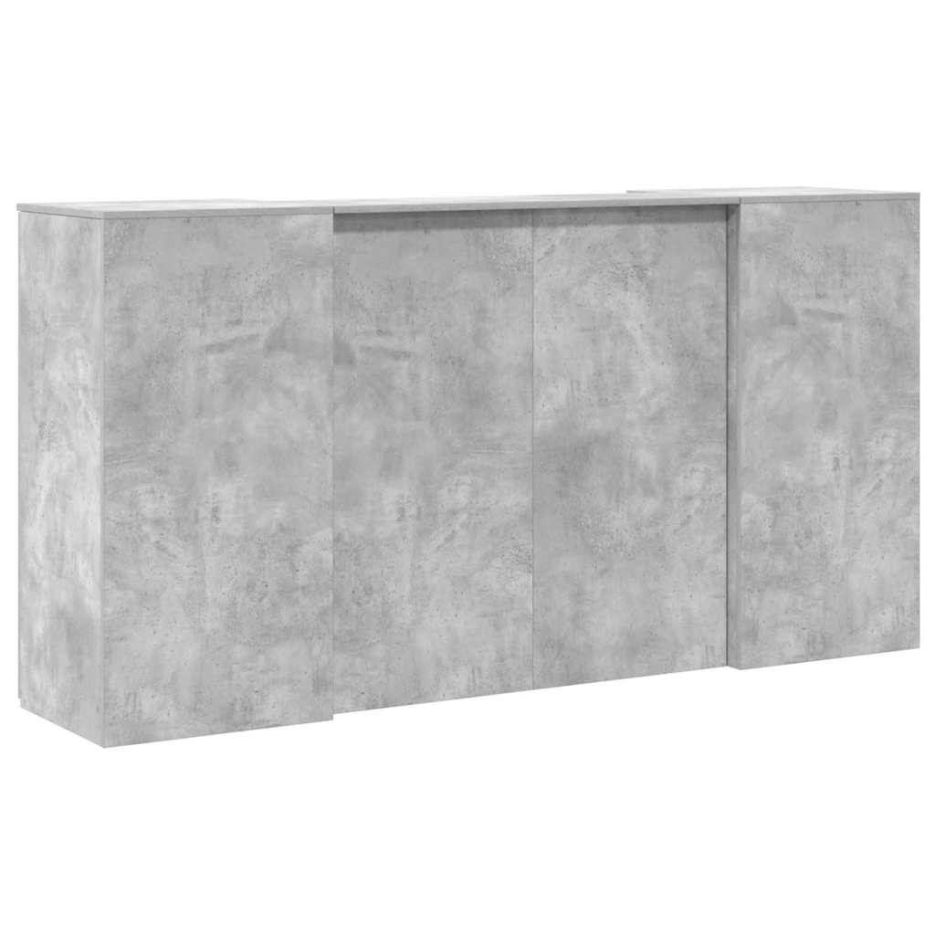 recepciós pult betonszürke 200x50x103,5 cm szerelt fa