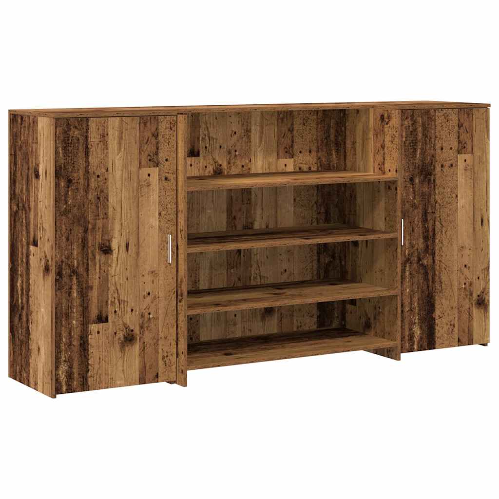 recepciós pult antik fa 200x50x103,5 cm szerelt fa