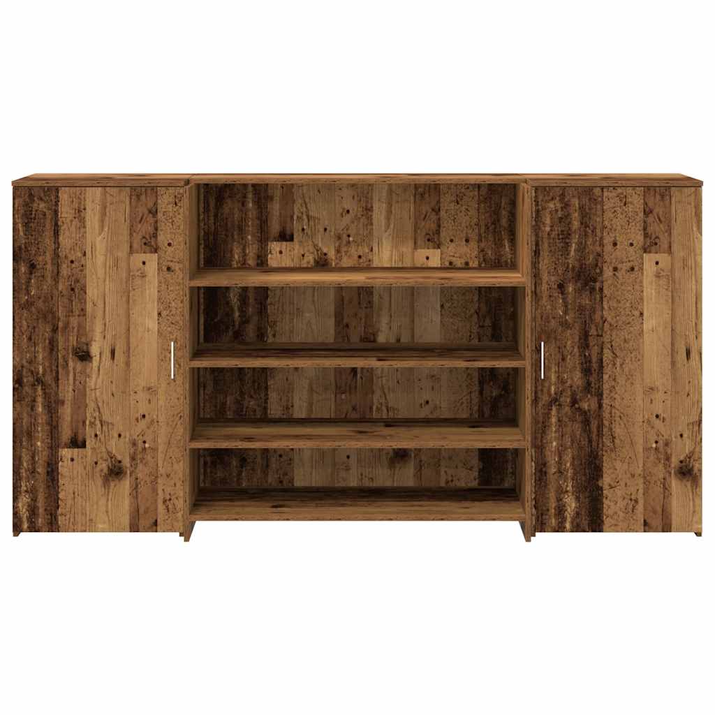recepciós pult antik fa 200x50x103,5 cm szerelt fa