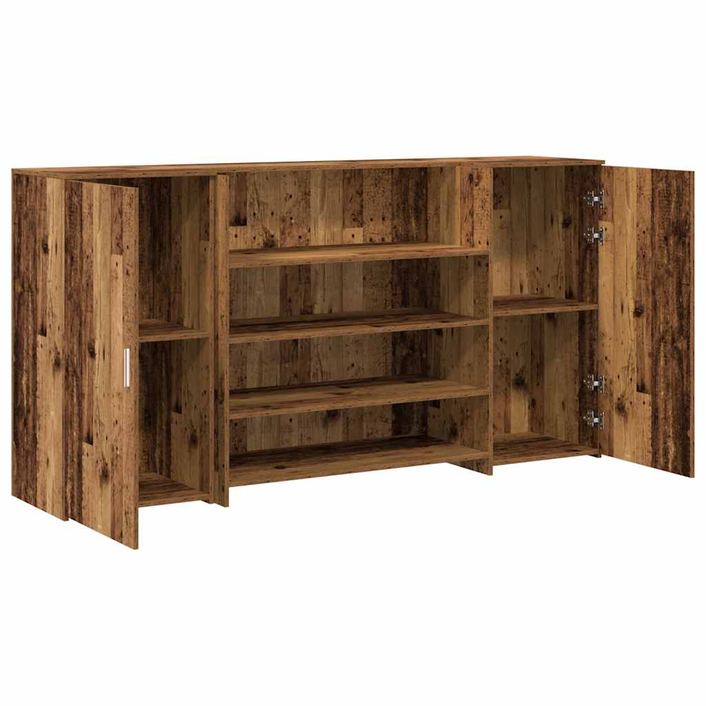 recepciós pult antik fa 200x50x103,5 cm szerelt fa