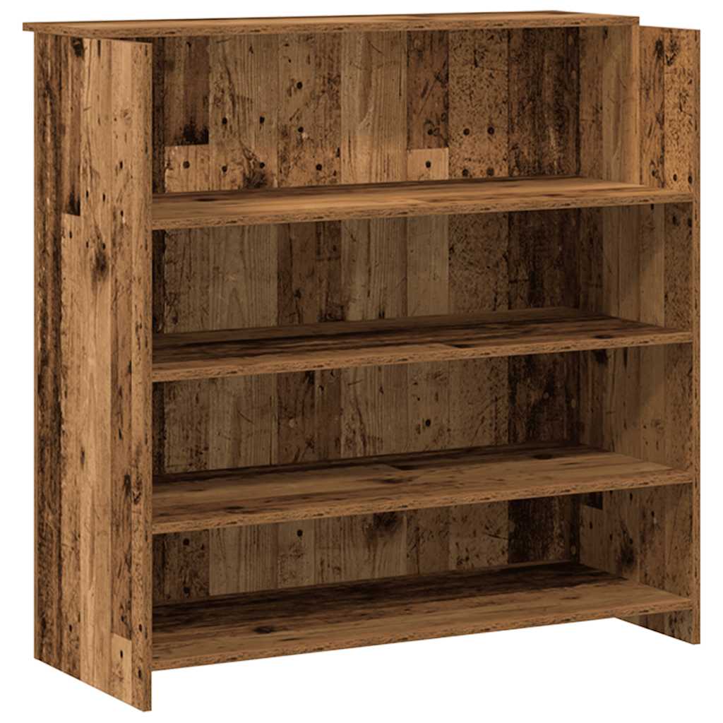 recepciós pult antik fa 200x50x103,5 cm szerelt fa