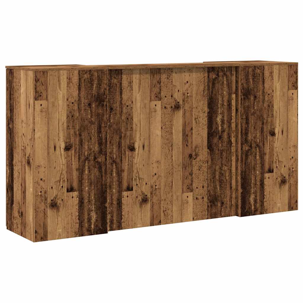 recepciós pult antik fa 200x50x103,5 cm szerelt fa