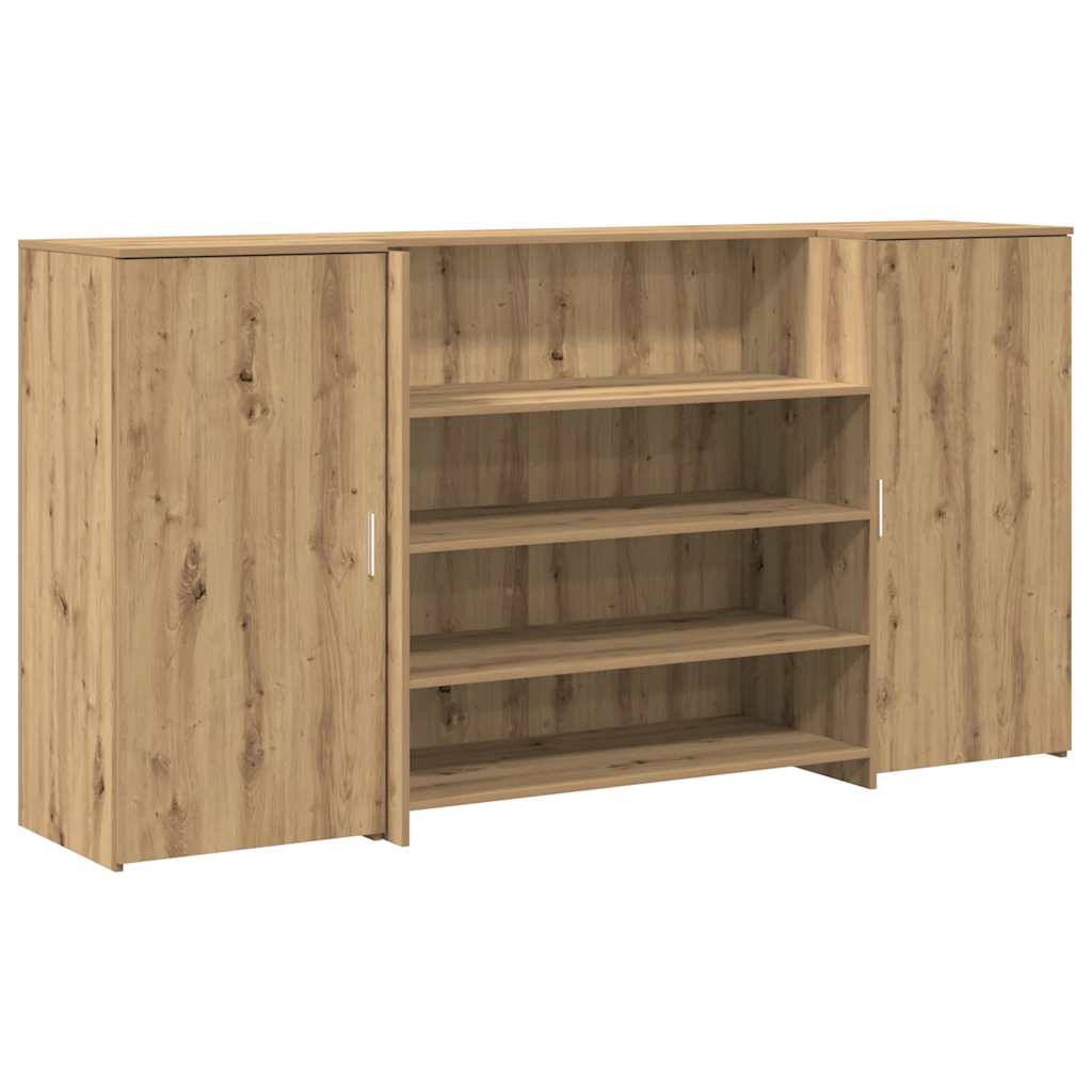 recepciós pult kézműves tölgy 200x50x103,5 cm szerelt fa