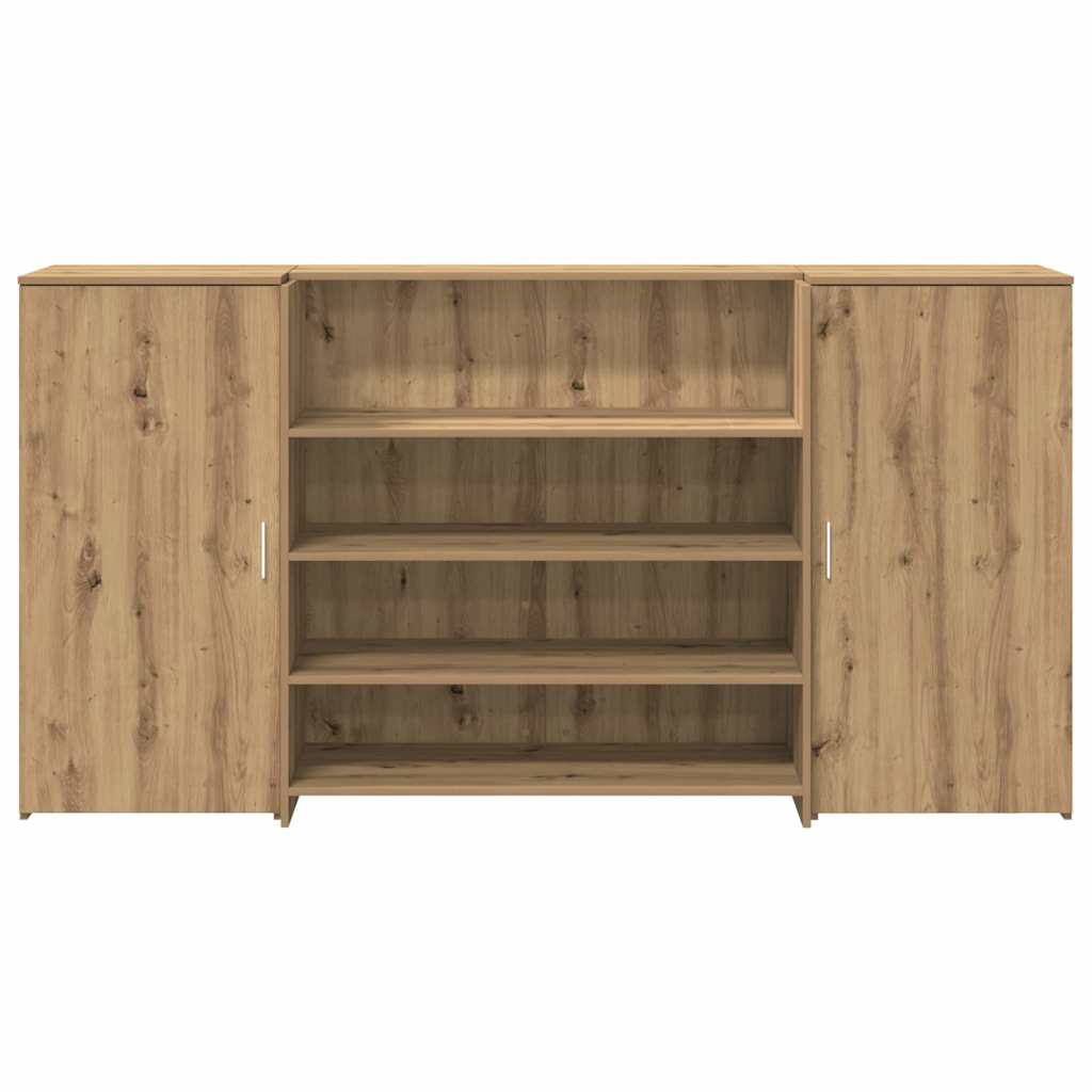 recepciós pult kézműves tölgy 200x50x103,5 cm szerelt fa