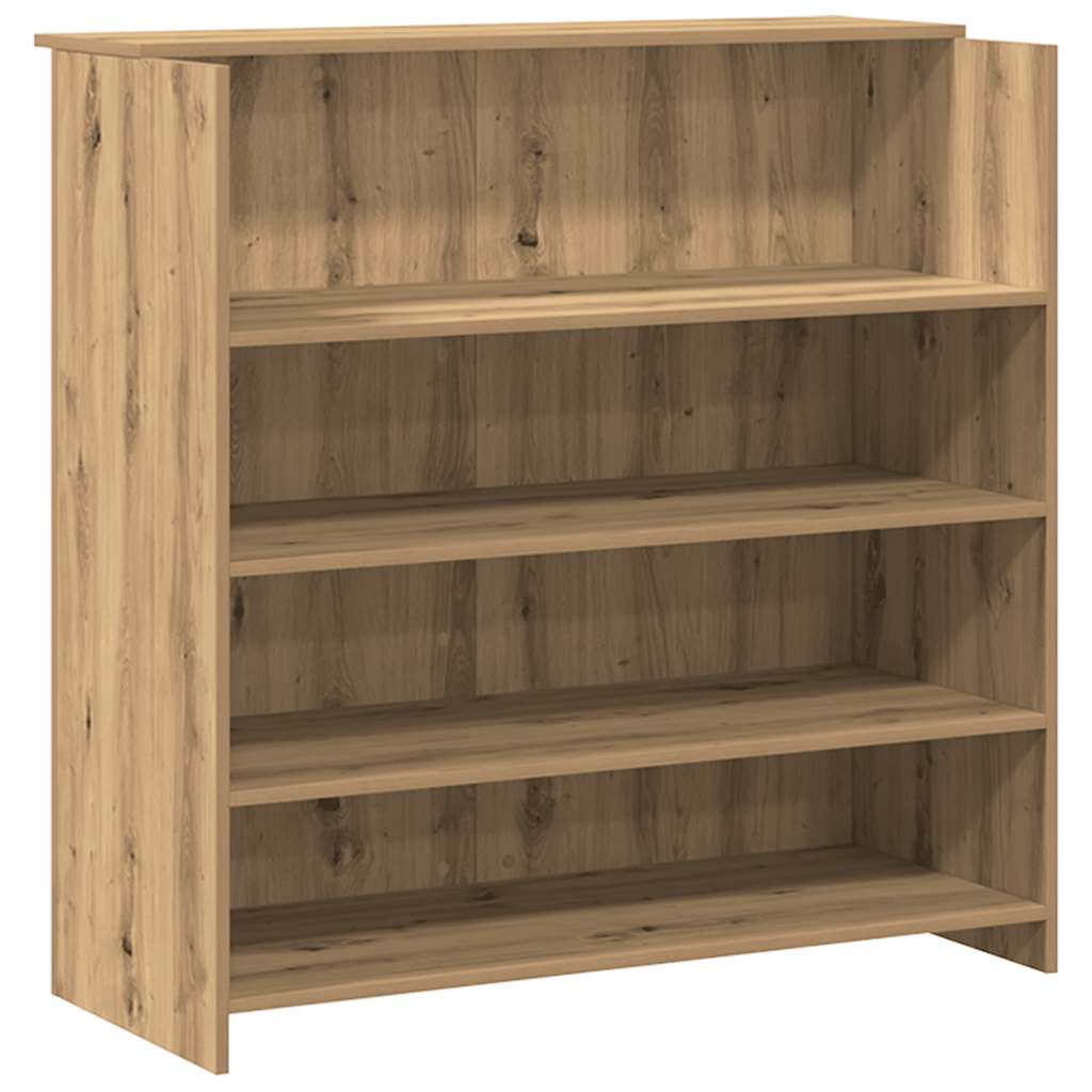 recepciós pult kézműves tölgy 200x50x103,5 cm szerelt fa