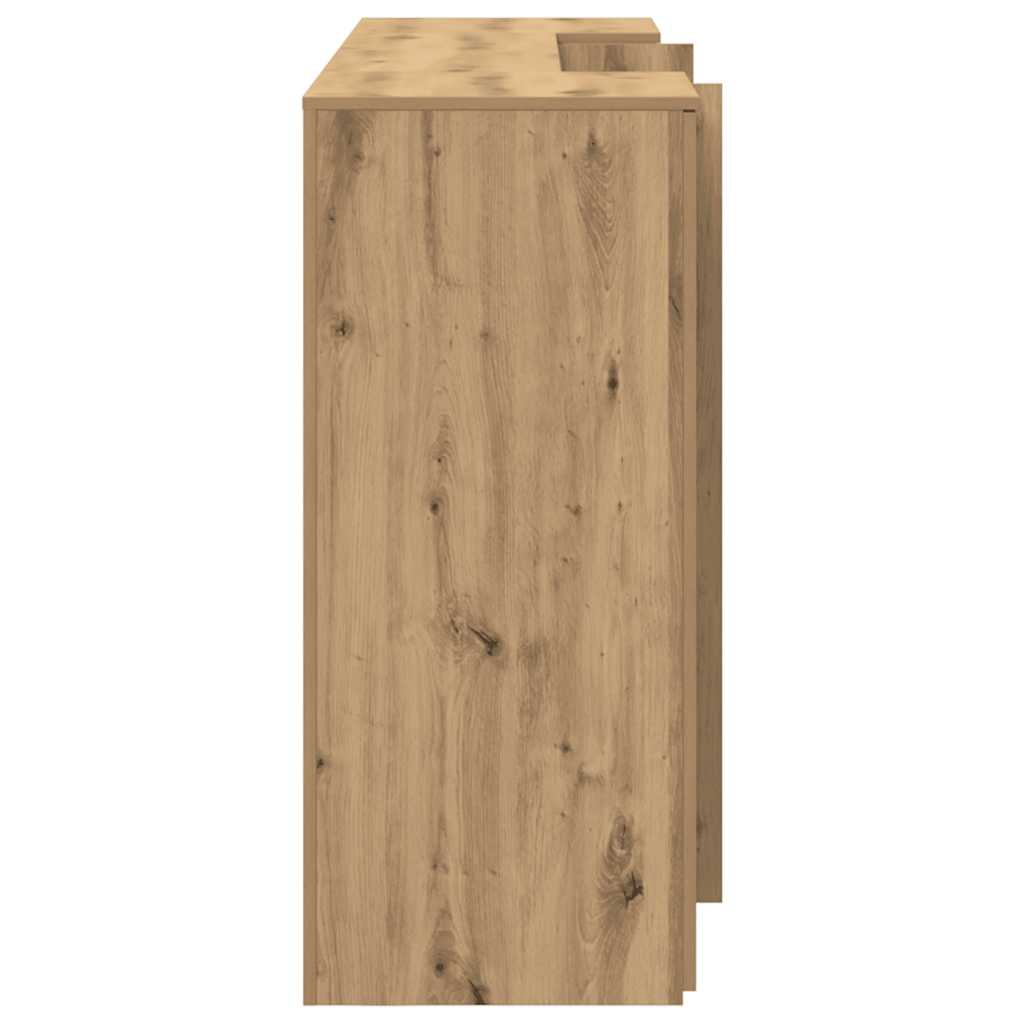 recepciós pult kézműves tölgy 200x50x103,5 cm szerelt fa