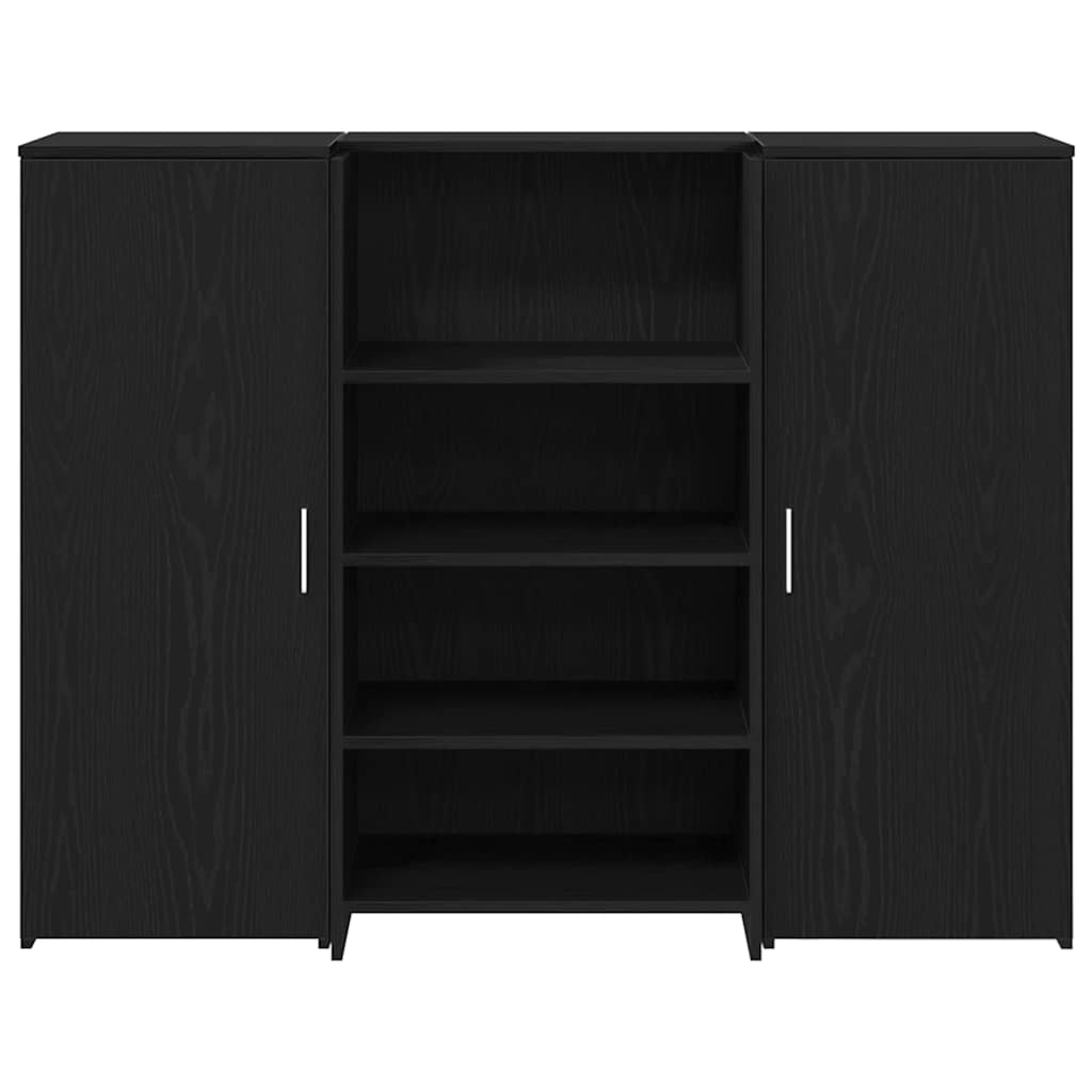 recepciós pult fekete tölgyszínű 135x50x103,5 cm szerelt fa