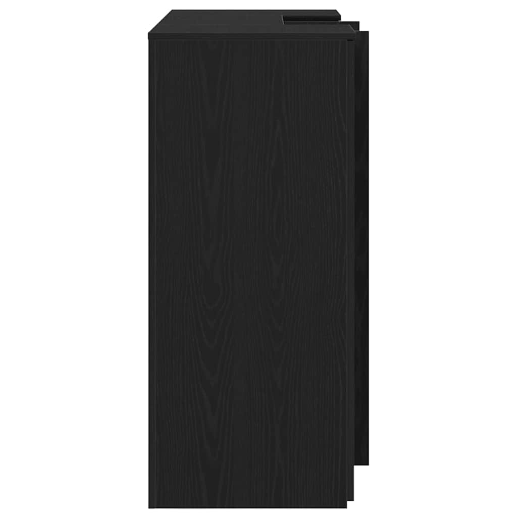 recepciós pult fekete tölgyszínű 135x50x103,5 cm szerelt fa