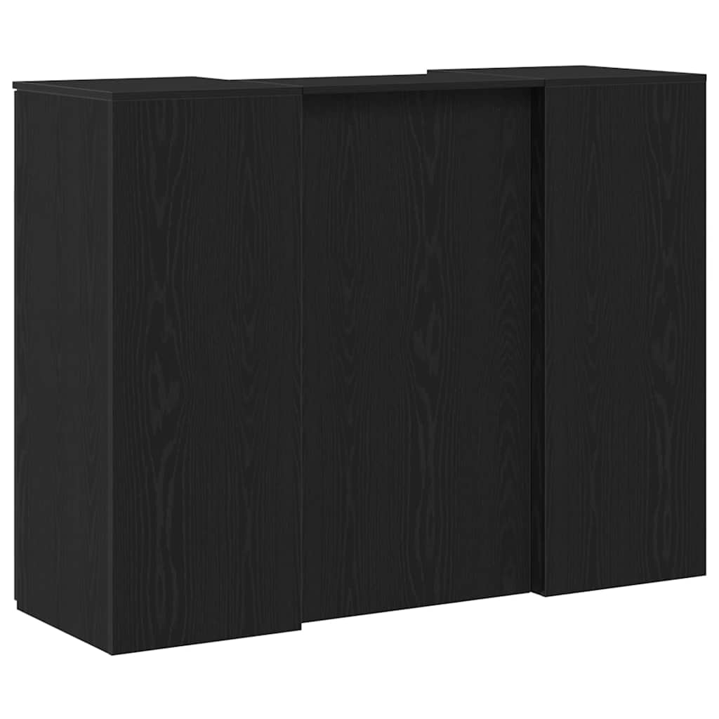 recepciós pult fekete tölgyszínű 135x50x103,5 cm szerelt fa