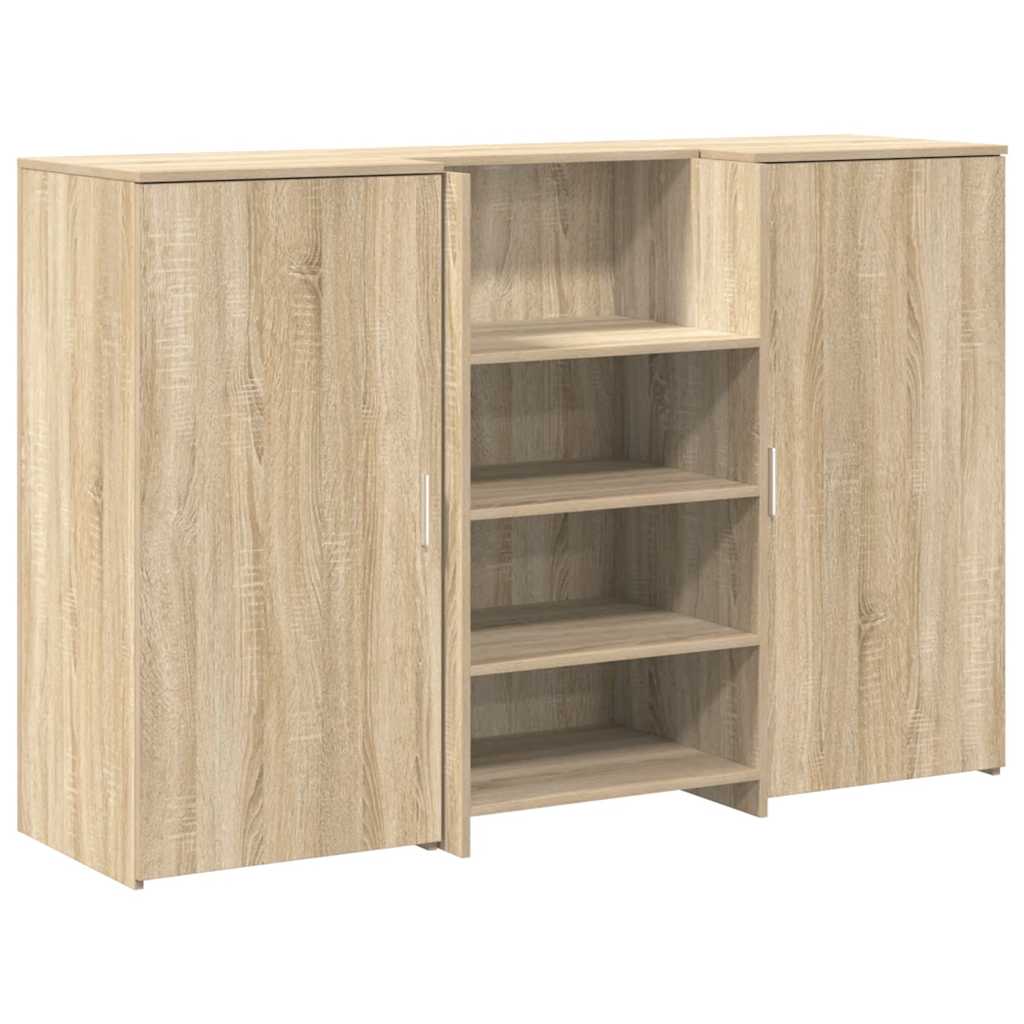 recepciós pult sonoma tölgy 155x50x103,5 cm szerelt fa