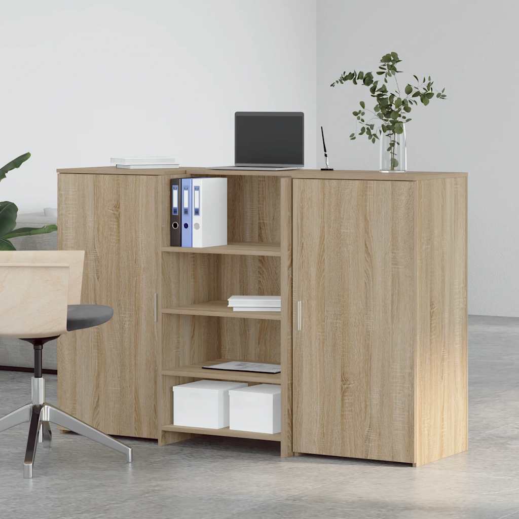 recepciós pult sonoma tölgy 155x50x103,5 cm szerelt fa