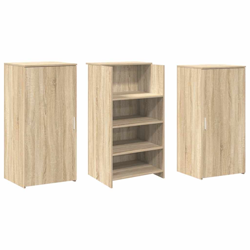 recepciós pult sonoma tölgy 155x50x103,5 cm szerelt fa
