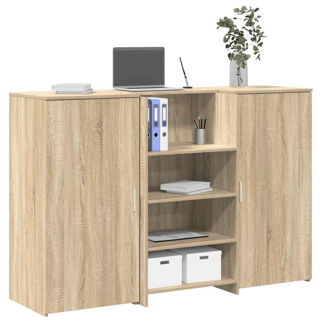 recepciós pult sonoma tölgy 155x50x103,5 cm szerelt fa