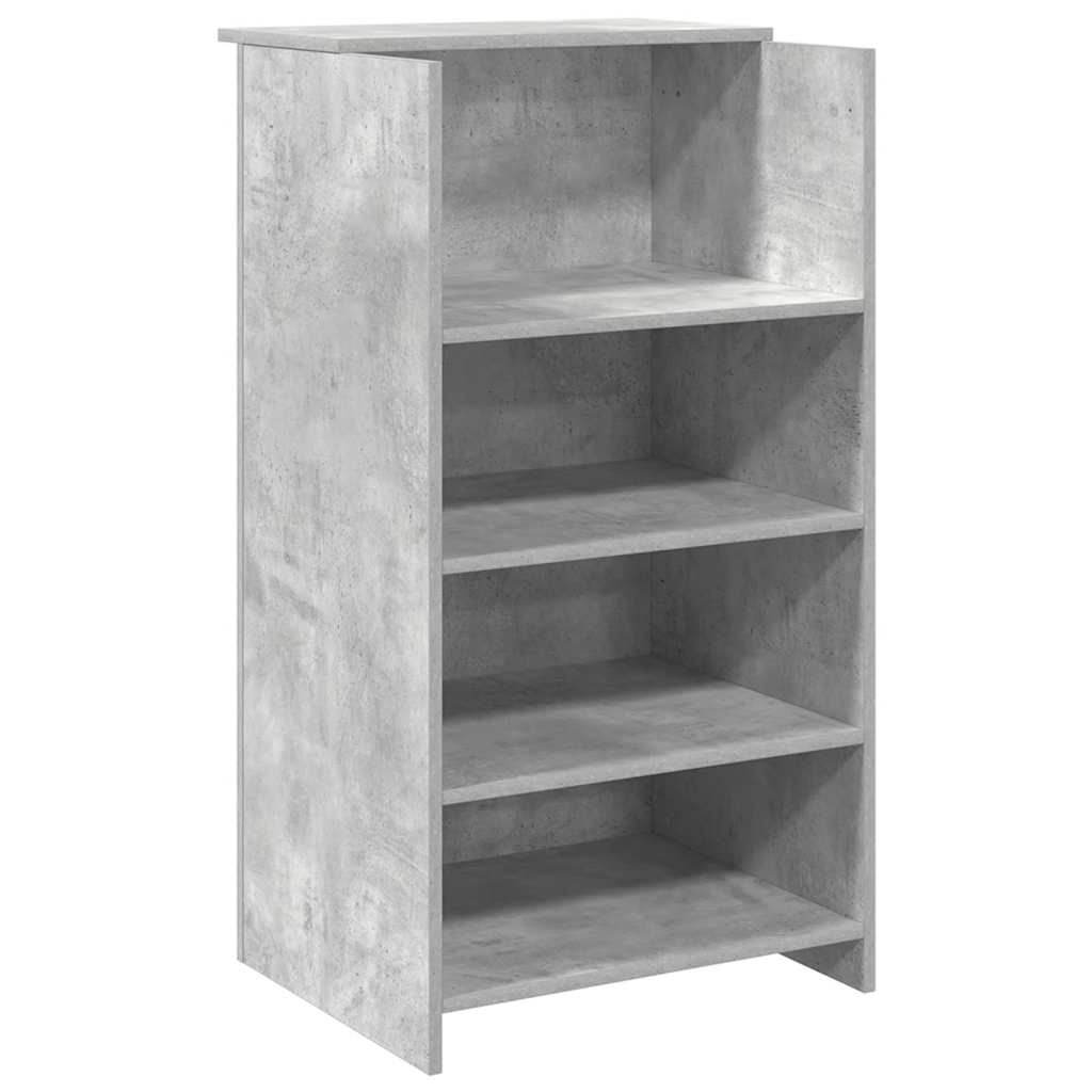 recepciós pult betonszürke 155x50x103,5 cm szerelt fa