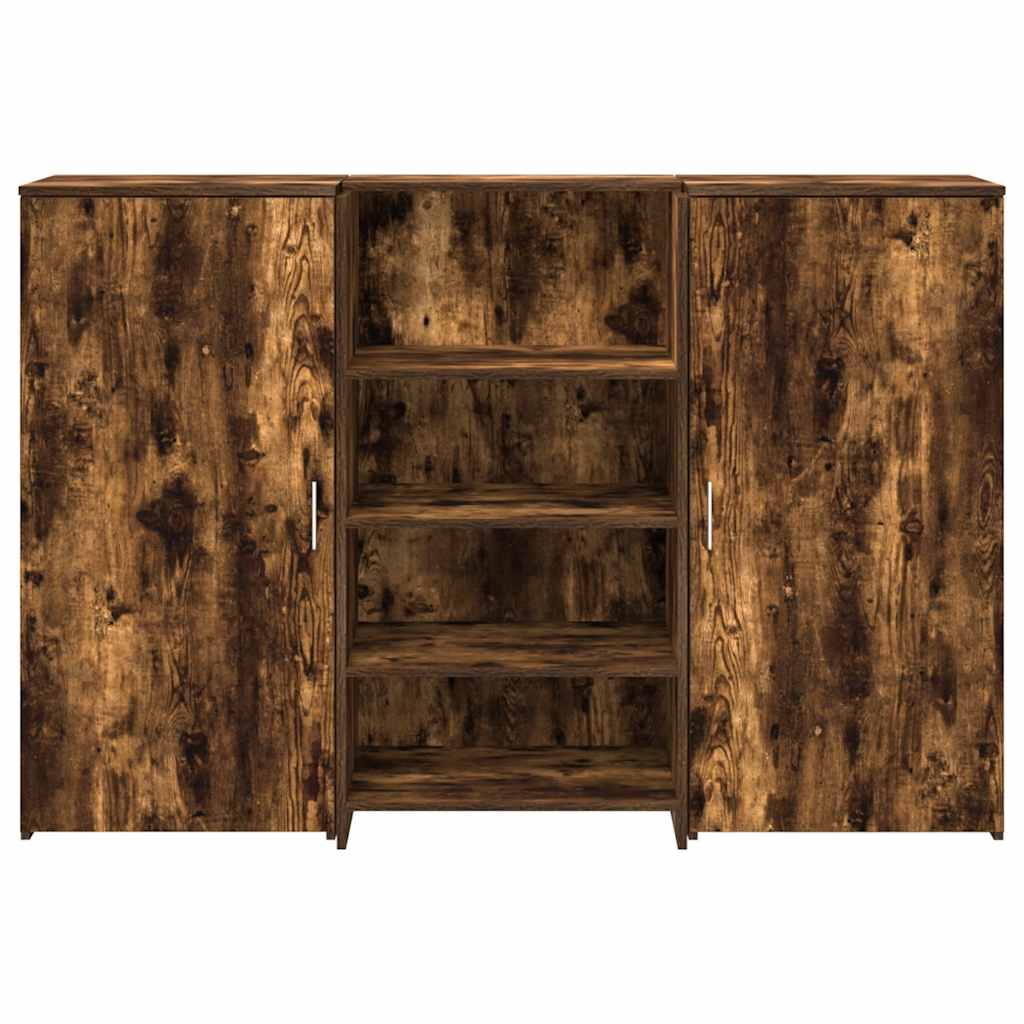 recepciós pult füstös tölgy 155x50x103,5 cm szerelt fa