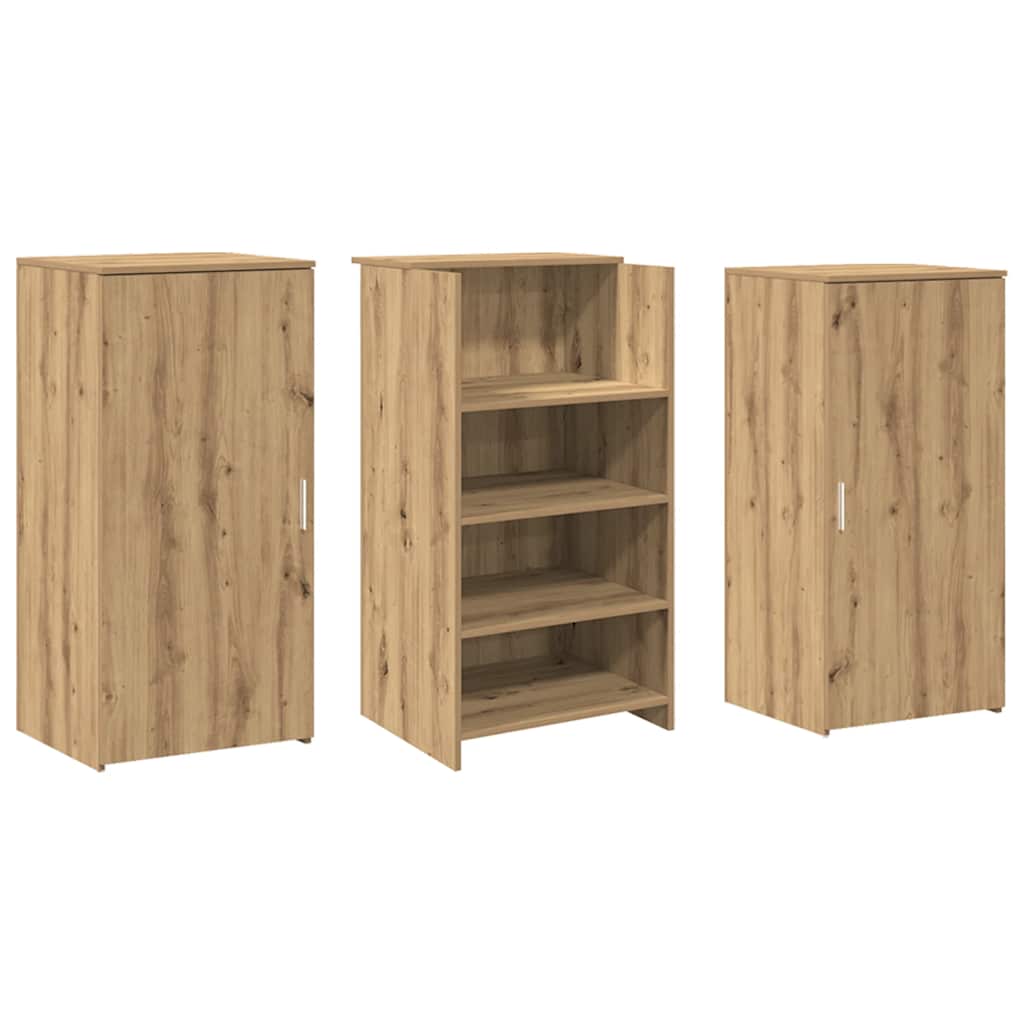 recepciós pult kézműves tölgy 155x50x103,5 cm szerelt fa