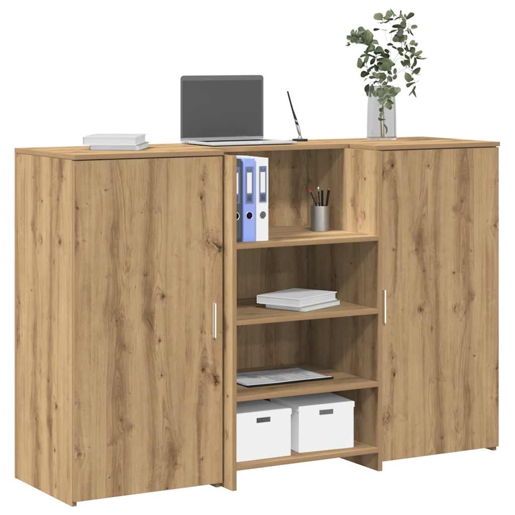 recepciós pult kézműves tölgy 155x50x103,5 cm szerelt fa