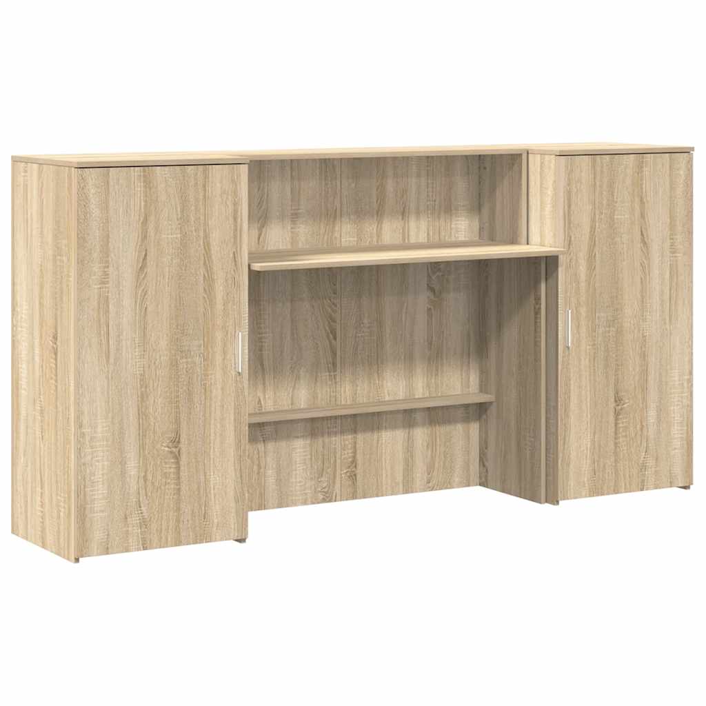 recepciós pult sonoma tölgy 200x50x103,5 cm szerelt fa
