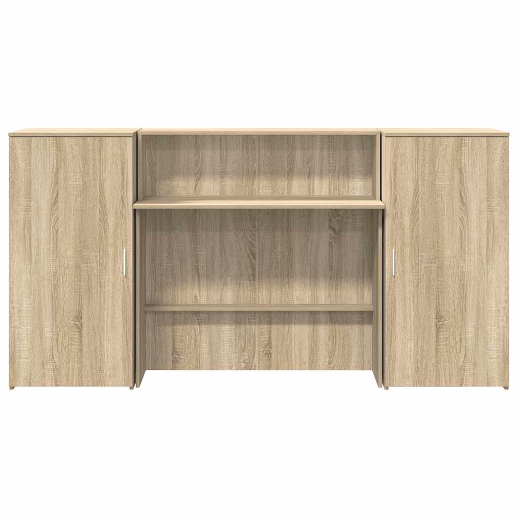 recepciós pult sonoma tölgy 200x50x103,5 cm szerelt fa