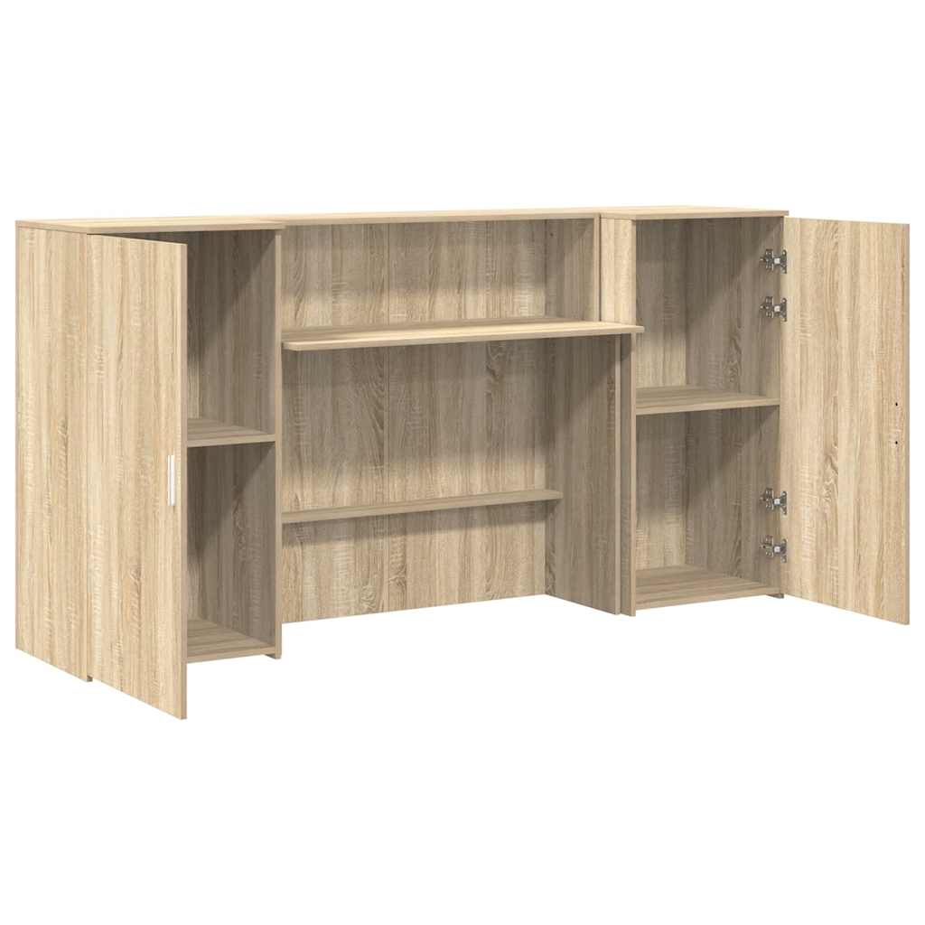 recepciós pult sonoma tölgy 200x50x103,5 cm szerelt fa