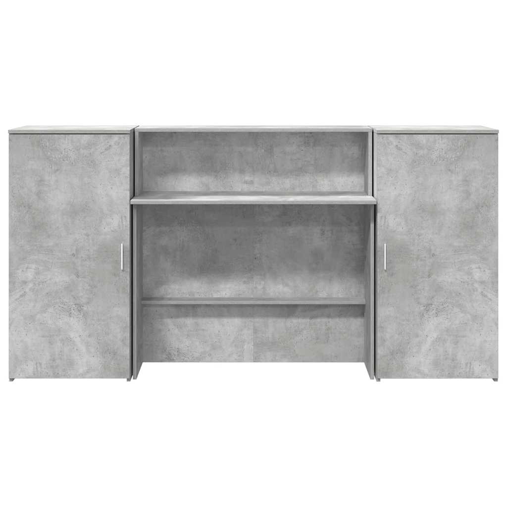 recepciós pult betonszürke 200x50x103,5 cm szerelt fa