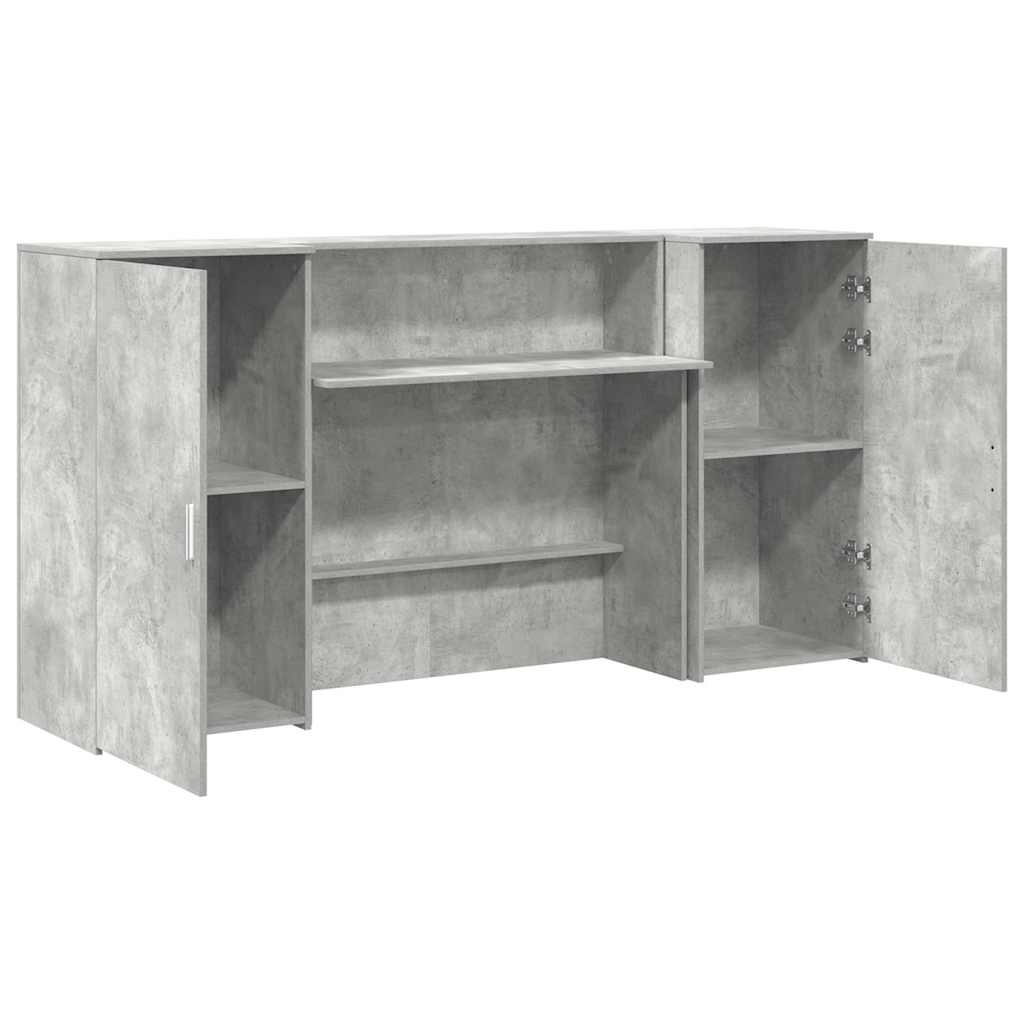recepciós pult betonszürke 200x50x103,5 cm szerelt fa