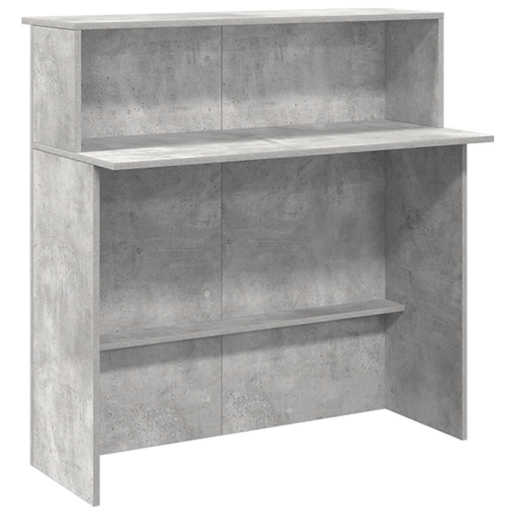 recepciós pult betonszürke 200x50x103,5 cm szerelt fa