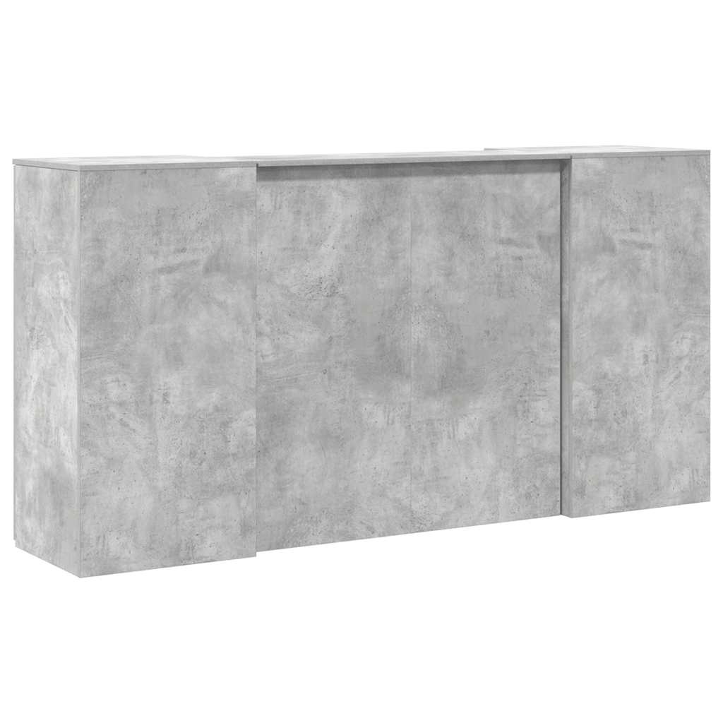 recepciós pult betonszürke 200x50x103,5 cm szerelt fa