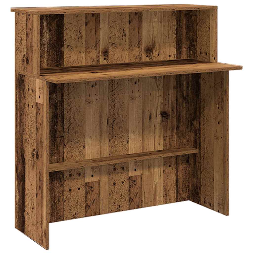 recepciós pult antik fa 200x50x103,5 cm szerelt fa