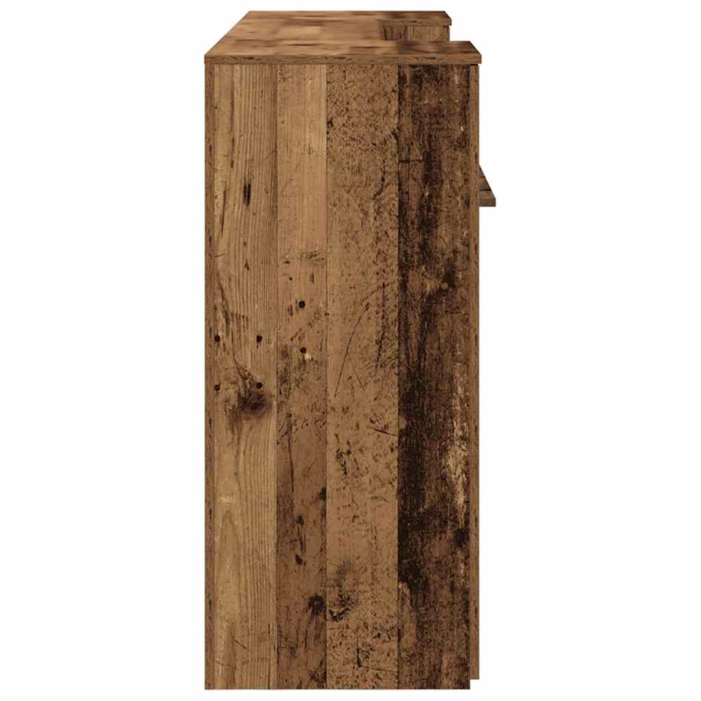 recepciós pult antik fa 200x50x103,5 cm szerelt fa